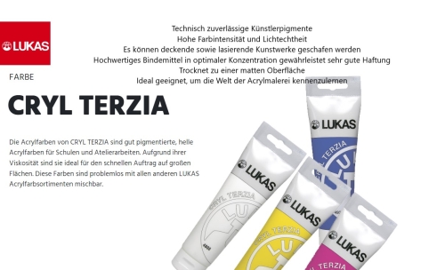 Lukas Cryl Terzia Acrylfarbe mit je 125ml, in verschiedenen Farben (GP 1L= 22€)